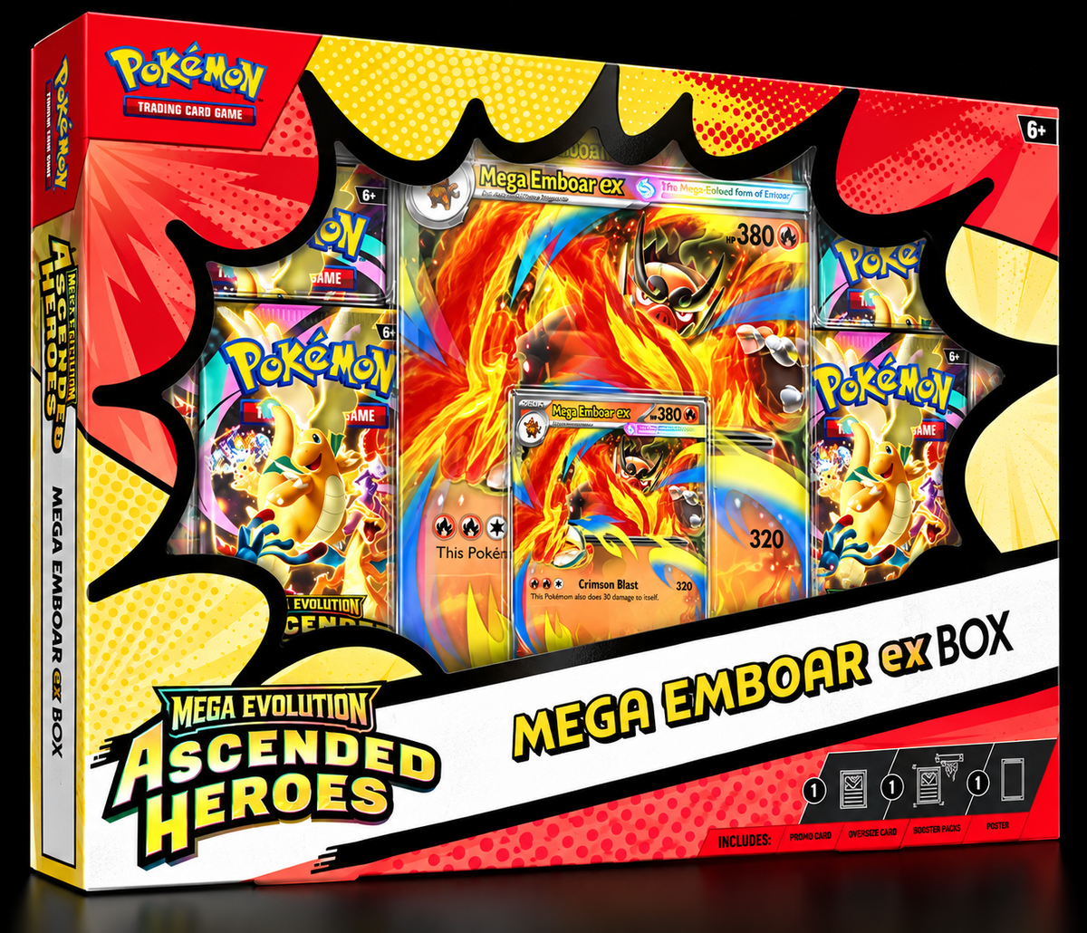 Pokémon TCG: Mega Emboar ex Box – Ascended Heroes