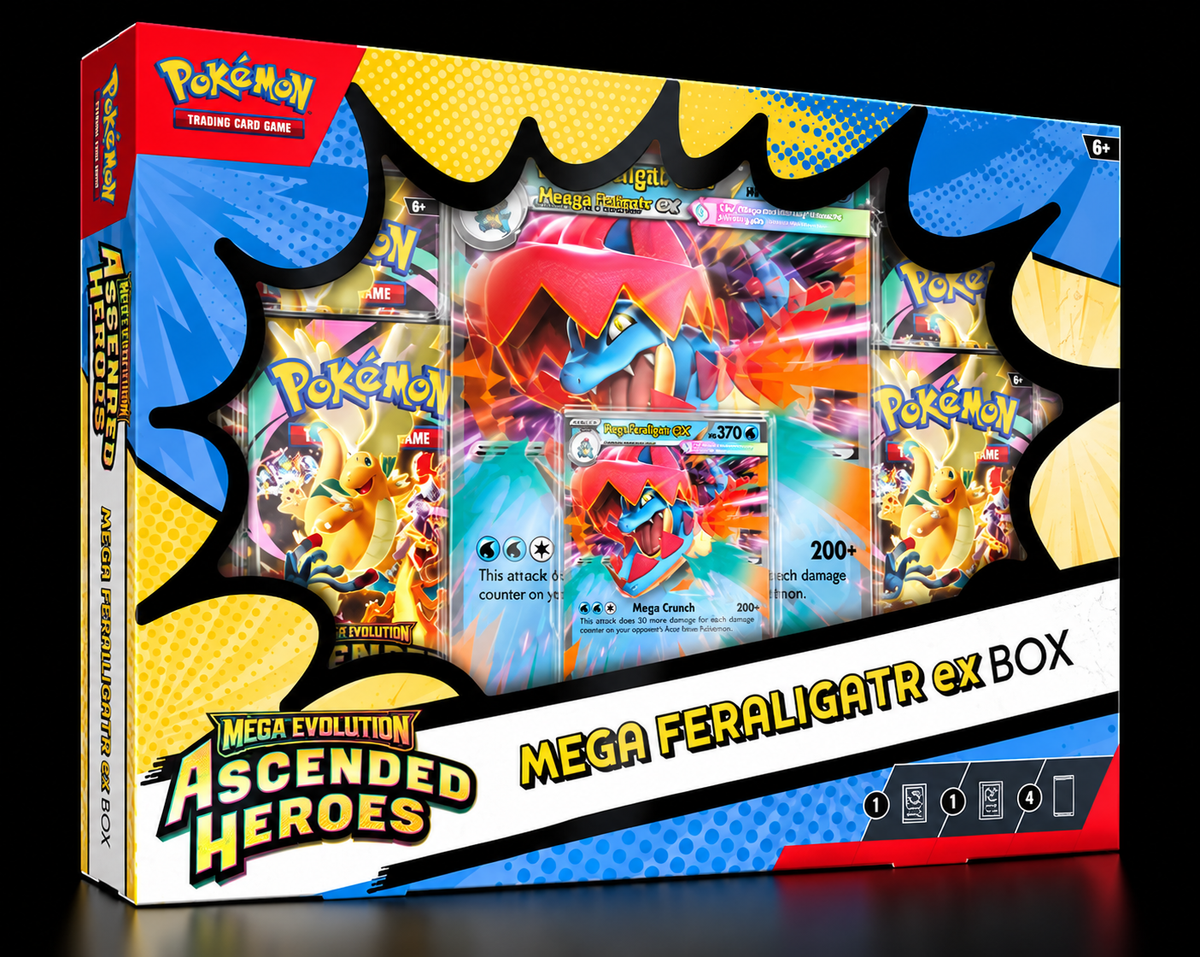 Pokémon TCG: Mega Feraligatr ex Box – Ascended Heroes