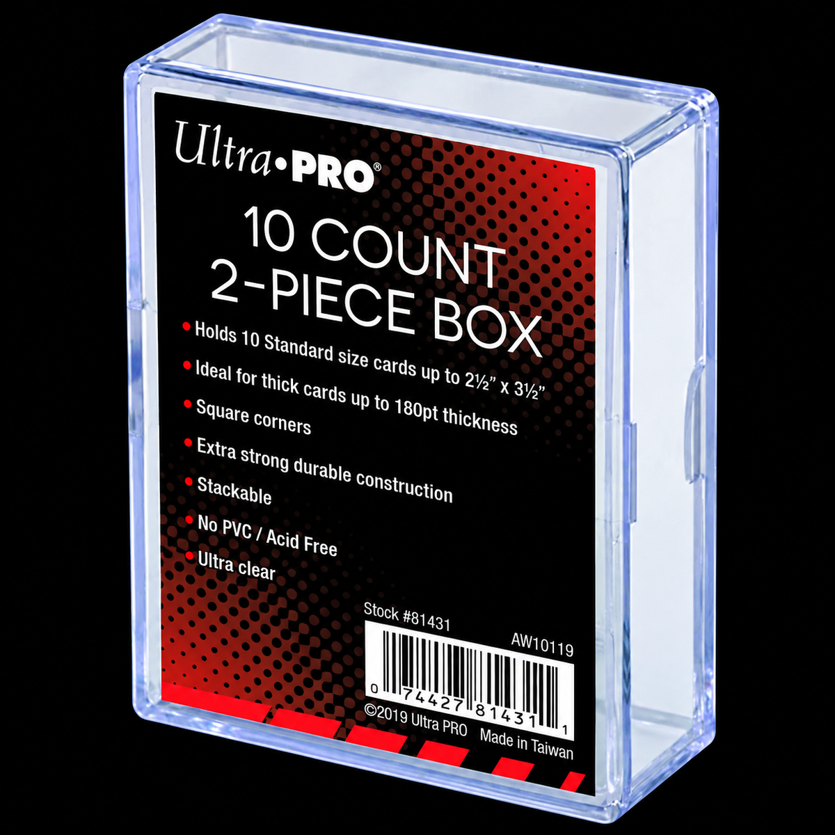 Ultra PRO 10 Count 2-Piece Card Storage Box – 180PT