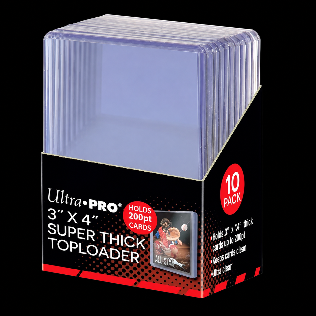 Ultra PRO 3" x 4" Super Thick Toploaders – 200PT (10 Pack)